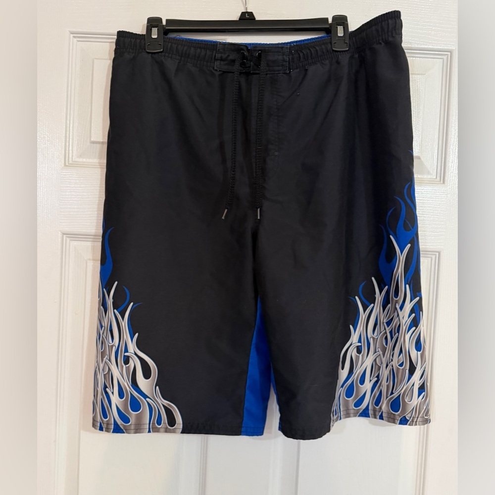 Sand N Sun Boy’s Swim Bottom Flame Print Board Shorts trunks Size :XL (16/18)